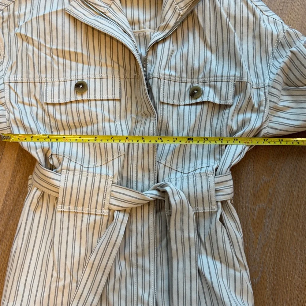 Jonathan Simkhai Rae Beige Cargo Jacket Ecru Striped